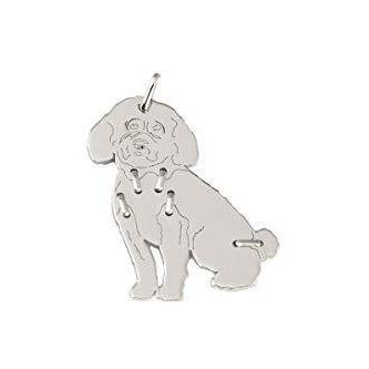 Taku® - Ciondolo Barboncino in Argento 925, Collana Donna, Idee Regalo per Lei Taku® - Ciondolo Barboncino in Argento 925, Collana Donna, Idee Regalo per Lei